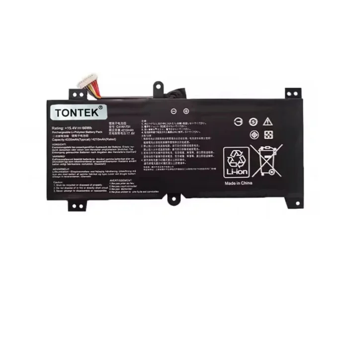 Tontek C41N1731 type C battery front view