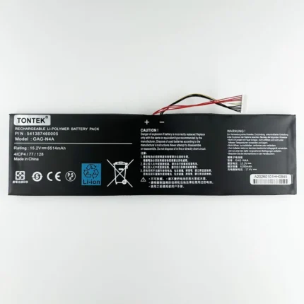 GAG-N4A laptop battery front view