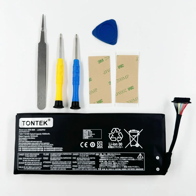 TONTEK 10230 mAh L23M2PK0 battery front view