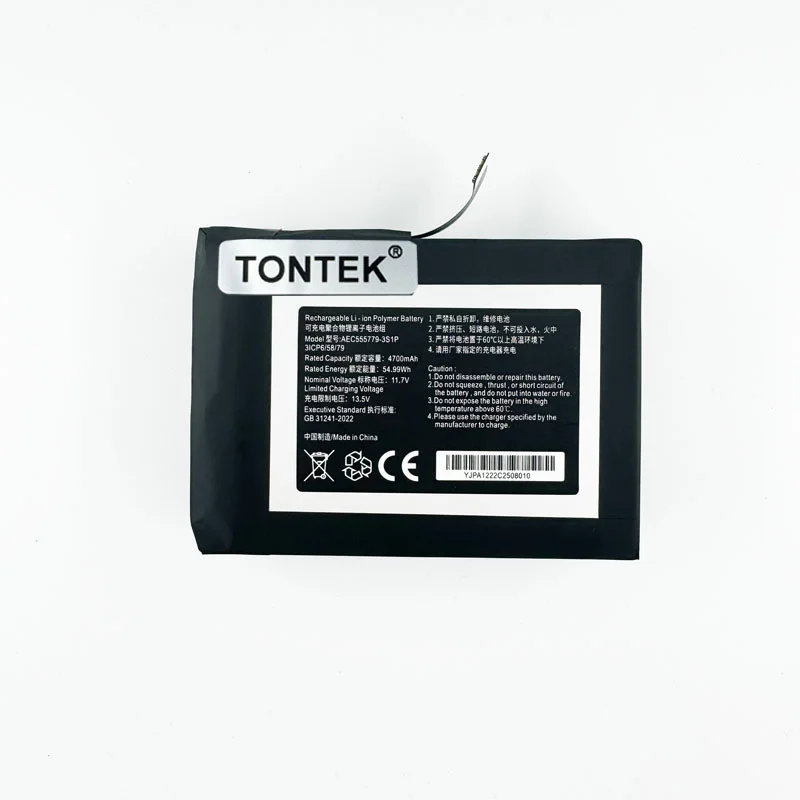 TONTEK AEC555779-3S1P battery front view