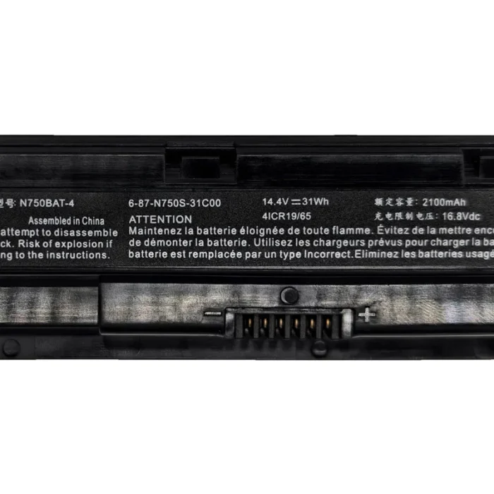 Tontek 31wh N750BAT-4 battery front view