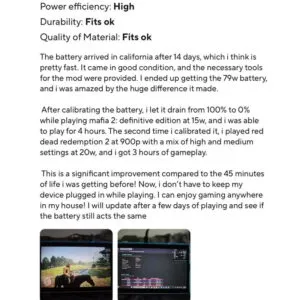 Tontek C41N2208 79.7W battery real test view
