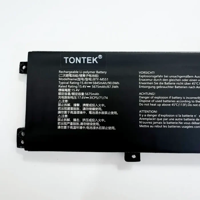 TONTEK BTY-M551 laptop battery capacity photo