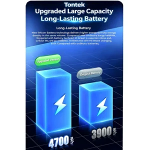 TONTEK WIN4 4700mah battery VS original battery